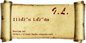 Illés Léda névjegykártya